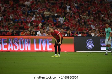 Kallang-singapore-20jul2019:Scott Mctominay #39 Player Of Manchester United In Action During Icc2019 Between Manchester United 1-0 Inter Milan At National Stadium,singapore