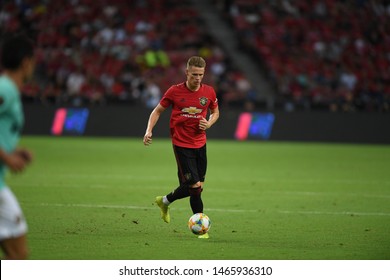 Kallang-singapore-20jul2019:Scott Mctominay #39 Player Of Manchester United In Action During Icc2019 Between Manchester United 1-0 Inter Milan At National Stadium,singapore