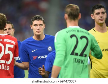 Kallang-SINGAPORE-25jul,2017:Andreas Christensen[B] Player Of Chelsea In Action During Icc 2017 Between Bayern Munich And Chelsea At National Stadium,singapore