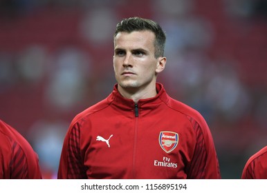 Kallang-Singapore-26Jul2018:Rob Holding 16 Player Of Arsenal In Action During Icc2018 Between Arsenal Against At Atletico De Madrid At National Stadium,singapore