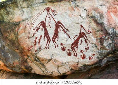 Kalumburu, Australia - September 15 2013: Indigenous Aboriginal Rock Art In Australia's Kimberley Region Just Out Of Kalumburu