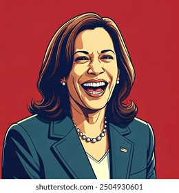 Create Delightful Caricature Kamala Harris Fashion AI-generated image ...