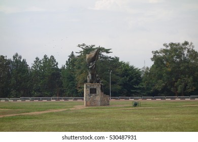 KAMPALA, UGANDA - CIRCA SEPTEMBER 2016: The Journey Monument At The Kololo Independence Ground