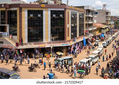 Kampala, Uganda - May 20, 2022: Shopping Mall And Street In Kampala In June