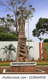 Kampala, Uganda – Oct 30, 2017: Independence Monument In Downtown Kampala.