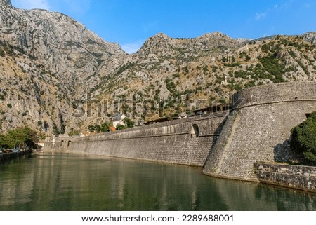 The Kampana Tower and city walls of the Old Town of Kotor, a UNESCO World Heritage Site, Montenegro