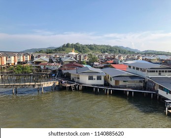 Kampong Ayer, Brunei, 2 April 2018. The Iconic City On The Water In Brunei.