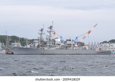 Kanagawa, Japan - September 23, 2013:United States Navy USS Fitzgerald (DDG-62), Arleigh Burke-class Destroyer.