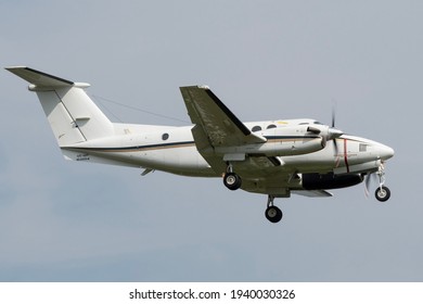 Kanagawa, Japan - September 27, 2019:United States Navy Beechcraft UC-12F Huron Utility Aircraft.