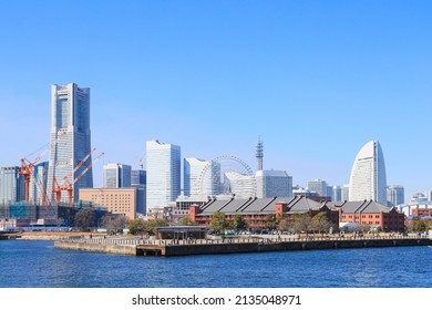 Kanagawa Prefecture, Japan: Viewing Yokohama Bay Area on sunny day