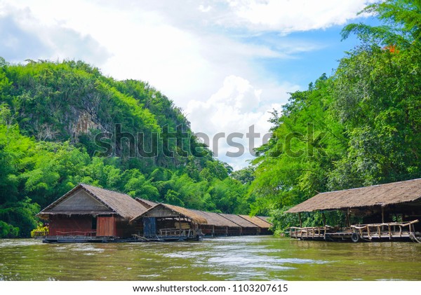 Kanchanaburi Province Thailand River Kwai Floating Stock Photo