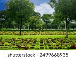 Kanchanaburi War Cemetery,is the main prisoner of war cemetery for victims of Japanese imprisonment while building the Burma