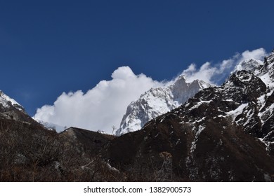 Kanchenjunga Trek In Himalaya, Nepal. Near Lhonak Village - Start Point To Kanchenjunga Base Camp
