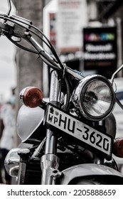 Kandy, Sri Lanka - CIRCA October 2022: A Classic Bike