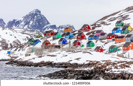 Kangamiut village in the middle of nowhere, Greenland May 2015 - Powered by Shutterstock