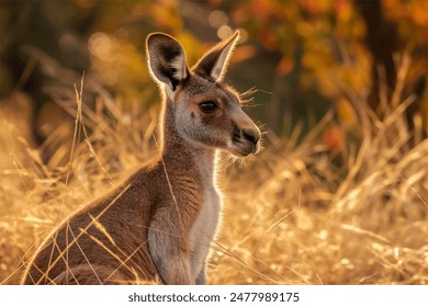 kangaroo close up in austalia outback bush country wildlife  - Powered by Shutterstock