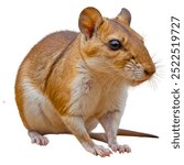 The kangaroo rat is a small, nocturnal rodent known for its long hind legs and ability to jump great distances. Native to arid regions of North America, it has adaptations for conserving water and is 