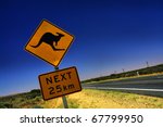 Kangaroo Sign in South Australia