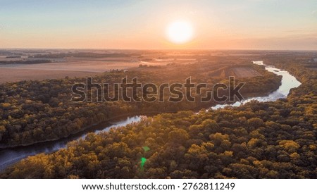 Kankakee River in Bourbonnais Illinois, Fall Colors