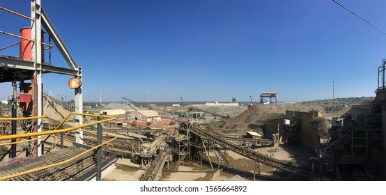 Kansanshi Zambia Copper Mine Processing Plant Conveyor Belts For Haulage Aerial View