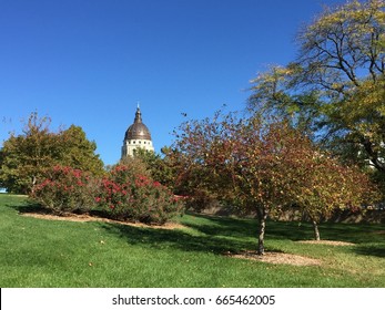 Kansas Capitol in Autumn
