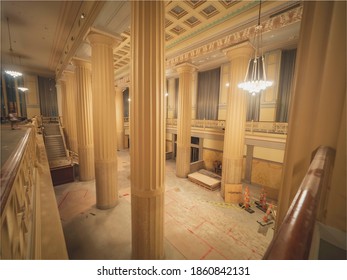 Kansas City, Missouri - 07 11 2020: Abandoned Bank Lobby