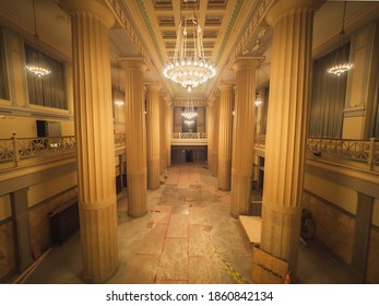 Kansas City, Missouri - 07 11 2020: Abandoned Bank Lobby