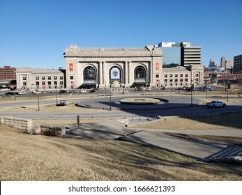Kansas City, Missouri / USA - March 3 2020: Historic Union Station on Sunny Winter Day