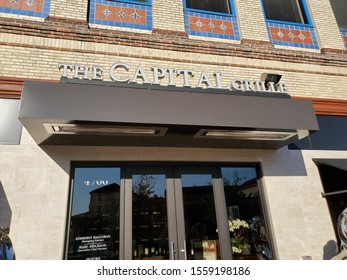 Kansas City, Missouri / USA - October 8 2019: Sign Above Entrance To THE CAPITAL GRILLE On The Country Club Plaza