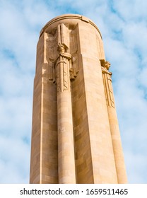 Kansas City, MO - 3/2/19: Top of the Liberty Memorial Tower at the National World War I WWI Museum and Memorial 