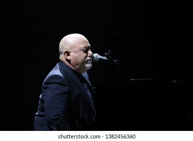Kansas City, MO - September 21, 2018:  Rock Icon Billy Joel Performs At Kauffman Stadium In Kansas City, MO.