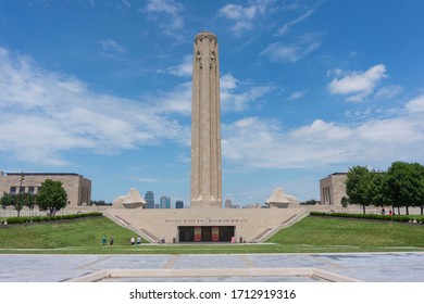 Kansas City, MO, USA, 2019-07-16: Entrance to World War I Museum