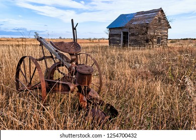 A Kansas Farm House And Equipment, Abandoned Long Ago