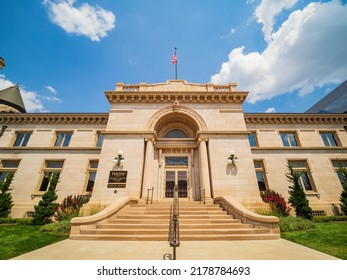 Kansas, JUL 1 2022 - Exterior View Of The Wichita Carnegie Library