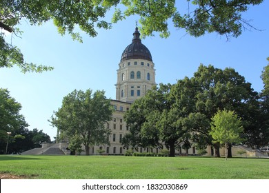 The Kansas State Capitol in Topeka city.