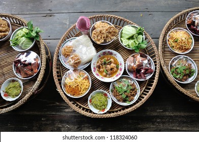 Kantoke, traditionally meal set was popular in North of Thailand, particularly Chiang Mai.