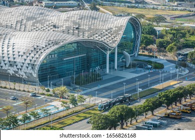 KAOHSIUNG TAIWAN - Fec 25, 2020: Kaohsiung Exhibition Center. Kaohsiung Exhibition Center Was Completed In 2014 Designed By Philip Cox.