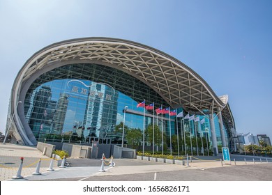 KAOHSIUNG TAIWAN - Fec 25, 2020: Kaohsiung Exhibition Center. Kaohsiung Exhibition Center Was Completed In 2014 Designed By Philip Cox.