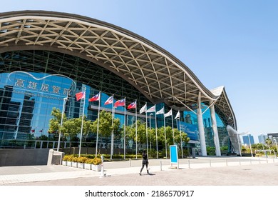 Kaohsiung, Taiwan- March 11, 2022: The Architectural Landscape Of Kaohsiung Exhibition Center In Taiwan, Was Completed In 2014 And Designed By Philip Cox.