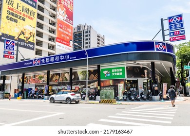Kaohsiung, Taiwan- May 29, 2022: View of PX Mart supermarket storefront in Kaohsiung, Taiwan. it’s the largest supermarket chain in Taiwan