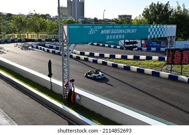 Kaohsiung, Taiwan - OCT 16, 2021: Mini Suzuka Circuit In Taroko Park.