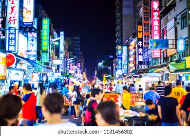 kaohsiung,taiwan - May 11,2018 : The Liuhe Night Market is a tourist night market in Xinxing District, Kaohsiung, Taiwan. It is one of the most popular markets in Taiwan