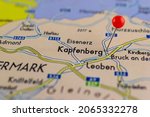 Kapfenberg pinned on a map of Austria. Map with red pin point of Kapfenberg in Austria. 