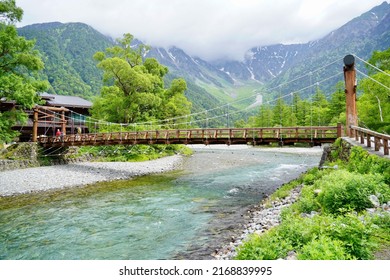 Kappa Bridge Over Azusa River Kamikochi Stock Photo 2168839995 ...