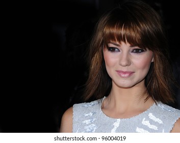 Kara Tointon At Japser Conrad, On Day Two Of London Fashion Week, 18/02/2012 Picture By: Simon Burchell / Featureflash