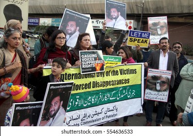 KARACHI, PAKISTAN - JAN 12: Members Of Civil Society Protesting Against Forced 
Disappearance Of Social Activists, On January 12, 2017 In Karachi.