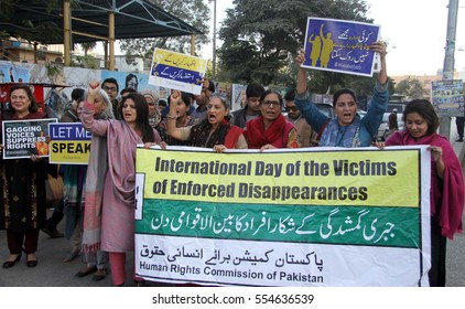 KARACHI, PAKISTAN - JAN 12: Members Of Civil Society Protesting Against Forced 
Disappearance Of Social Activists, On January 12, 2017 In Karachi.