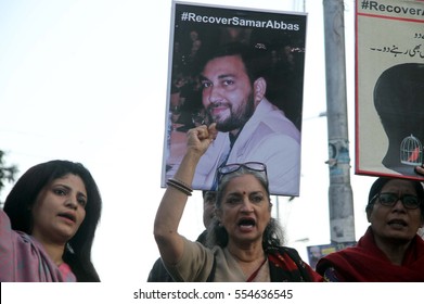 KARACHI, PAKISTAN - JAN 12: Members Of Civil Society Protesting Against Forced 
Disappearance Of Social Activists, On January 12, 2017 In Karachi.