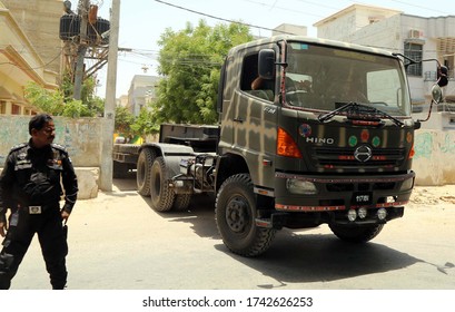 KARACHI, PAKISTAN - MAY 27: Rescue  Collecting The Wreckage Of A Plane At The Site After Completed Investigation Of Plane Crash Incident Under The Supervision Of CAA, On May 27, 2020 In Karachi.