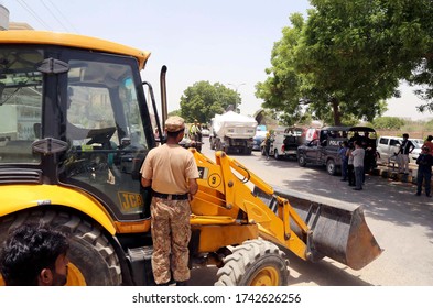 KARACHI, PAKISTAN - MAY 27: Rescue  Collecting The Wreckage Of A Plane At The Site After Completed Investigation Of Plane Crash Incident Under The Supervision Of CAA, On May 27, 2020 In Karachi.